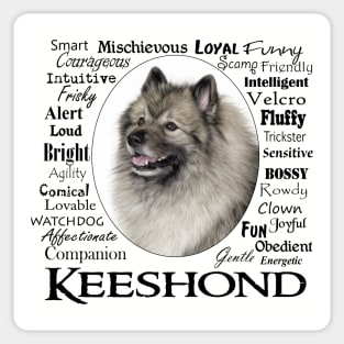 Keeshond Traits Sticker